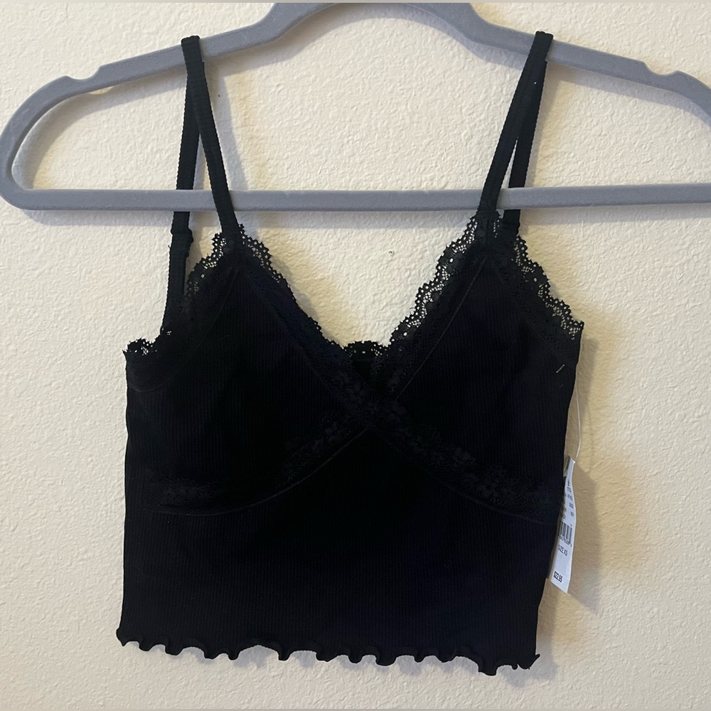 Black laced tank. Never worn new with tags